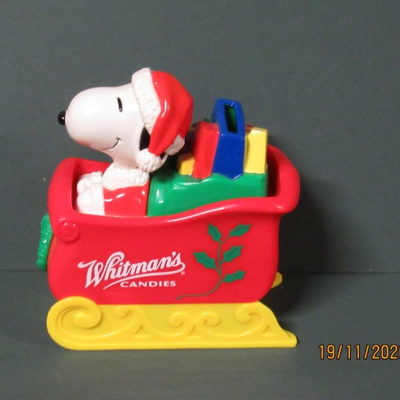 Vtg Snoopy Woodstock in Sled Whitman's Bank - Picture 2 of 3